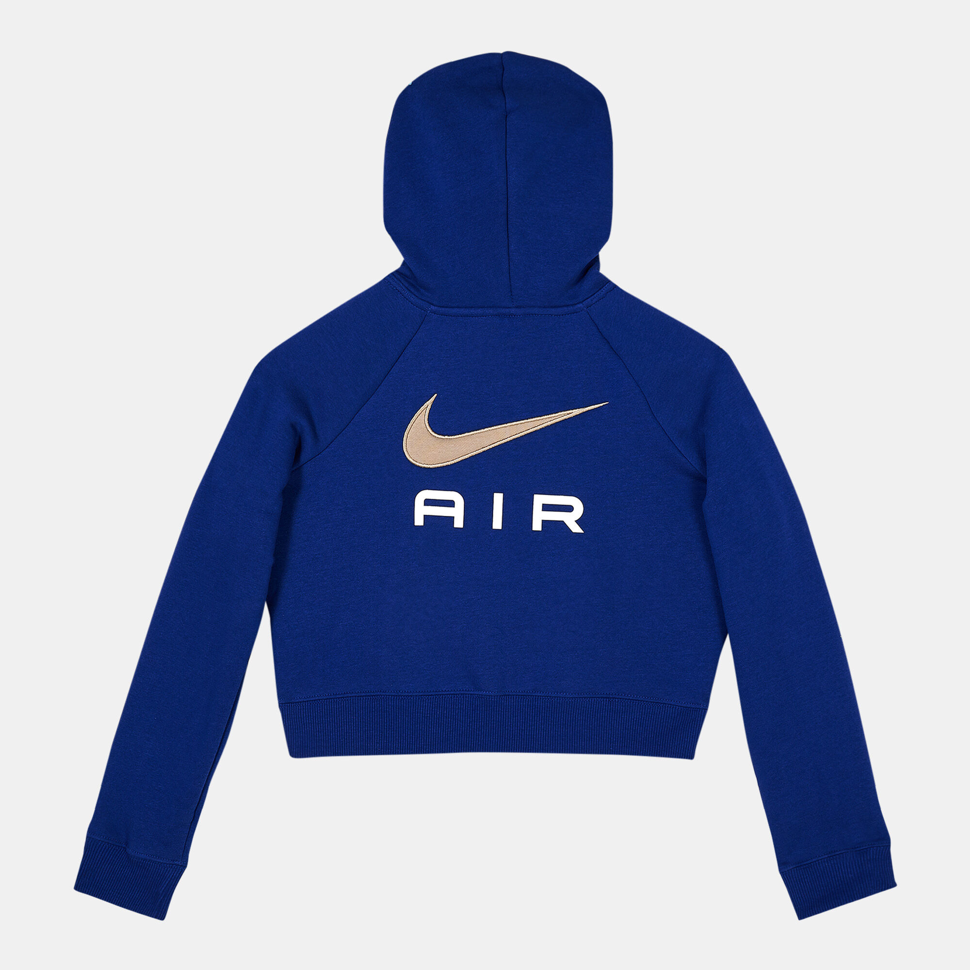 Buy Nike Kids Air French Terry Crop Hoodie Older Kids Blue in Kuwait SSS