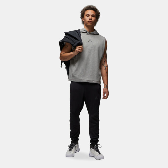 Jordan Men's Dri-FIT Sport Fleece Sleeveless Hoodie Grey image number 2