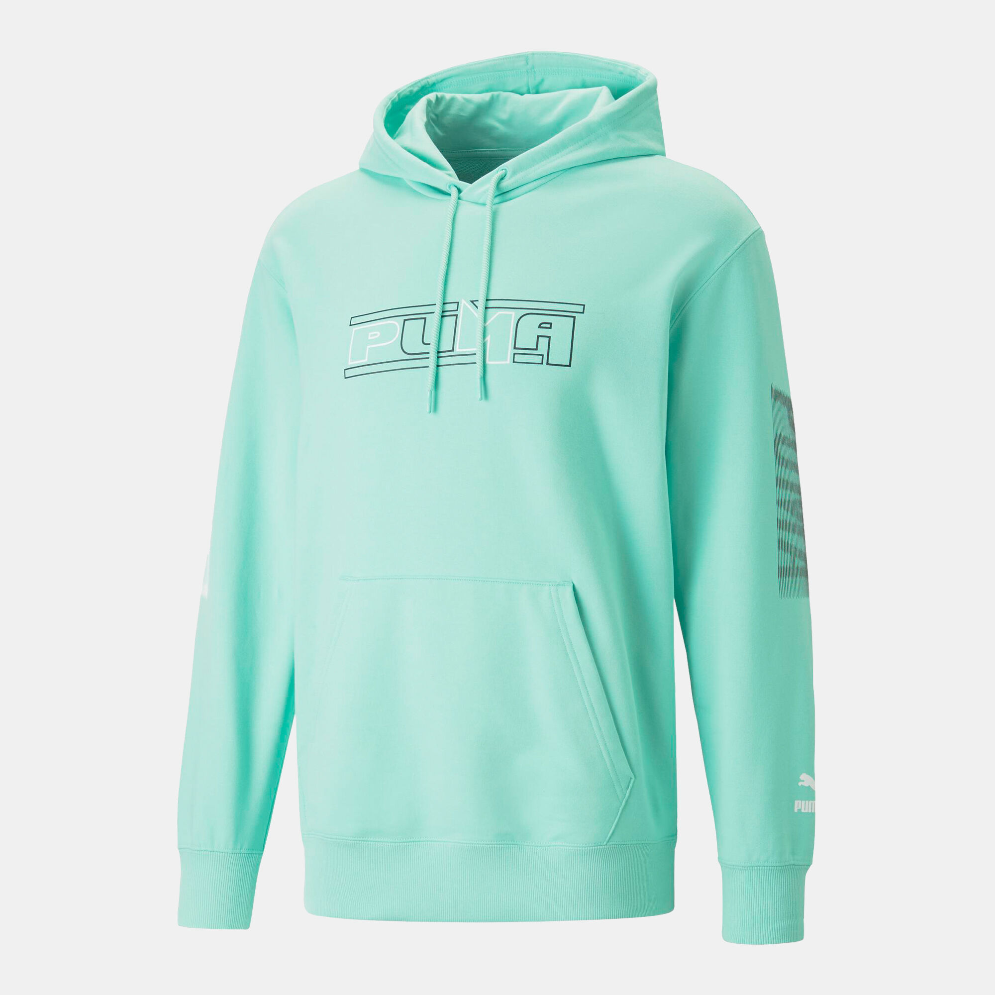 Mens green puma hoodie cheap
