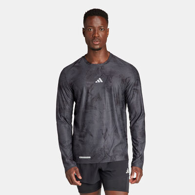 adidas Men's Ultimateadidas All Over Print Running T-Shirt Black