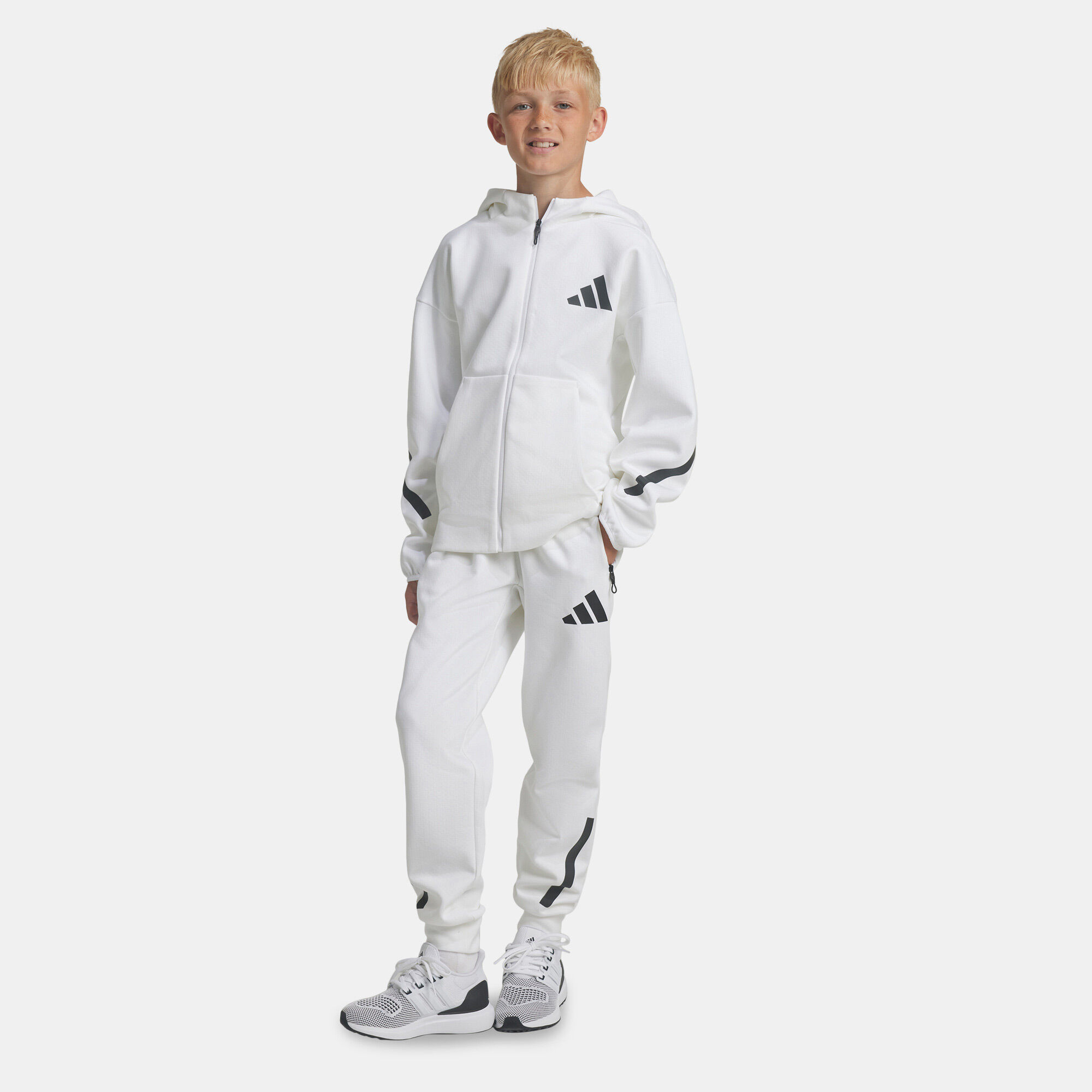 White adidas pants kids hotsell