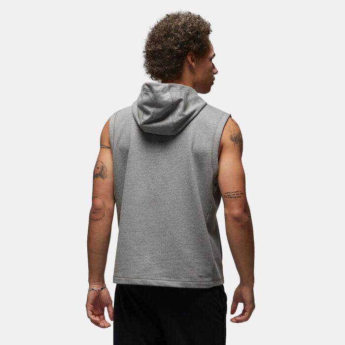 Jordan Men's Dri-FIT Sport Fleece Sleeveless Hoodie Grey image number 1