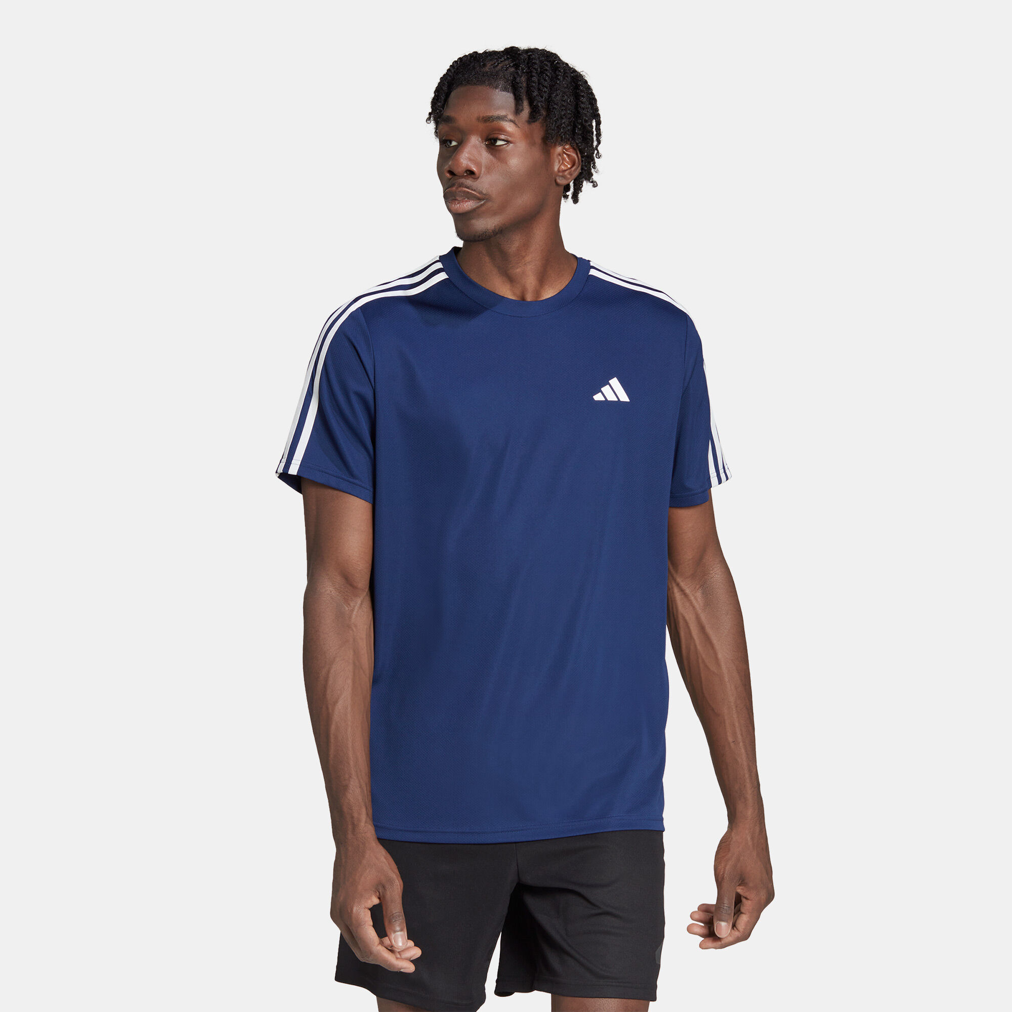 Men s Train Essentials 3 Stripes Training T Shirt Blue adidas in Kuwait SSS