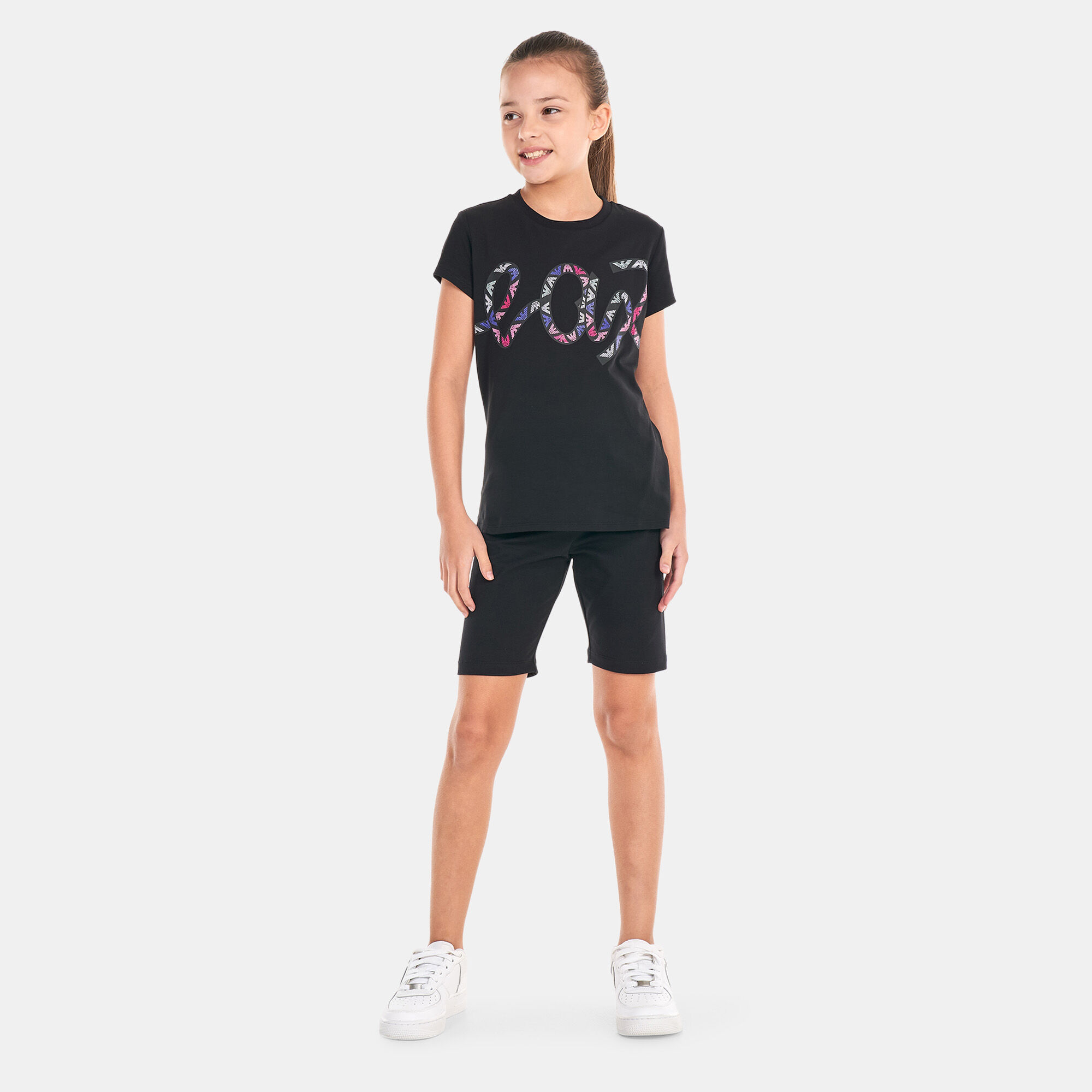Kids Shiny Shorts Black EA7 Emporio Armani in Kuwait SSS