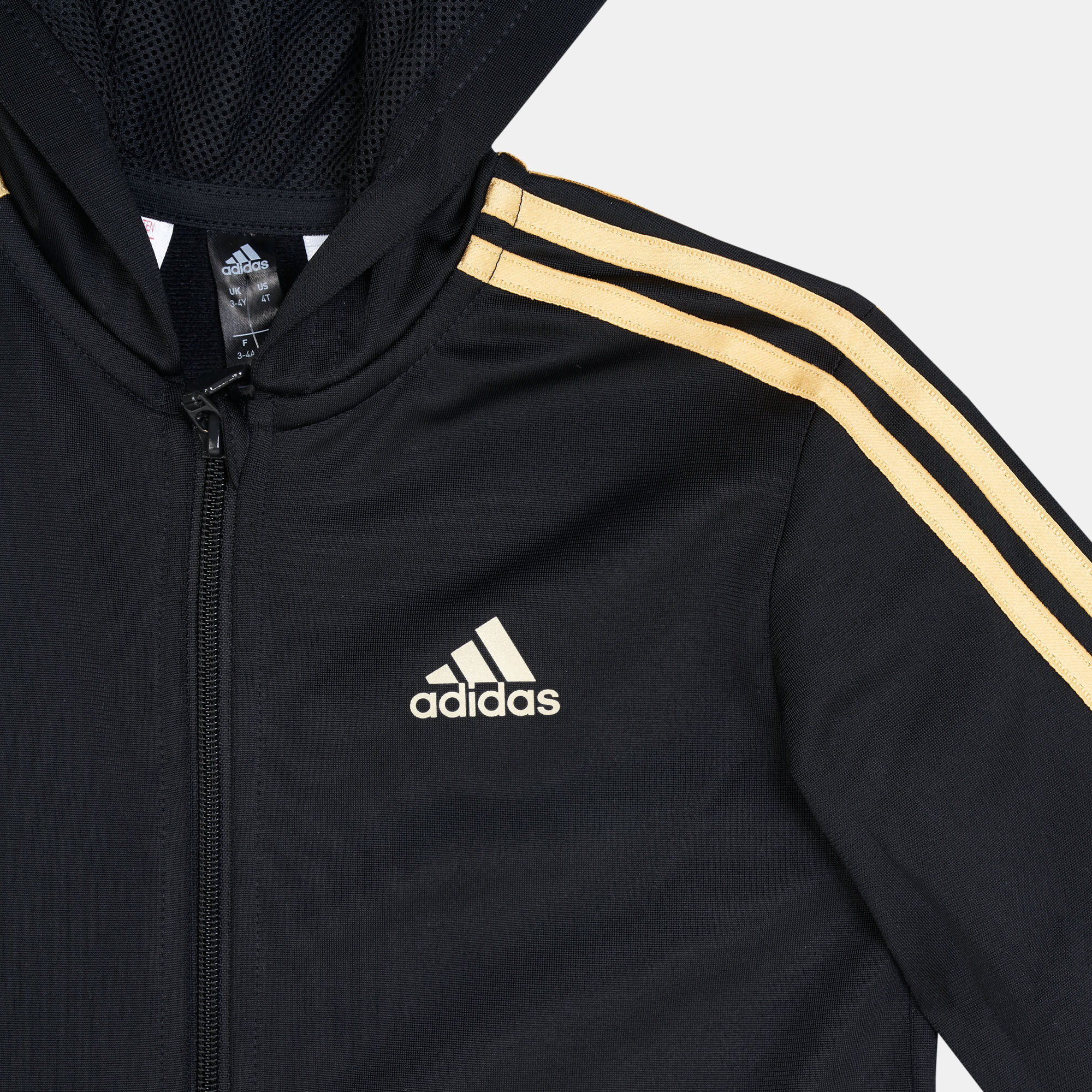 Adidas shiny hooded jogger discount