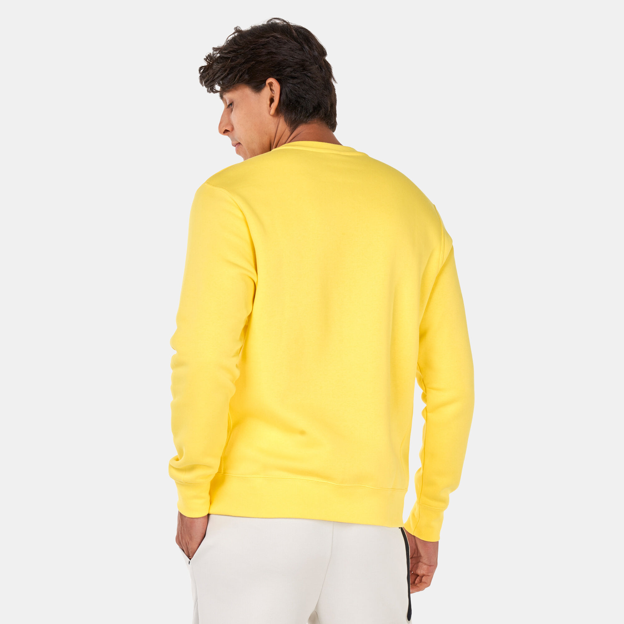 nike club crew sweatshirt yellow