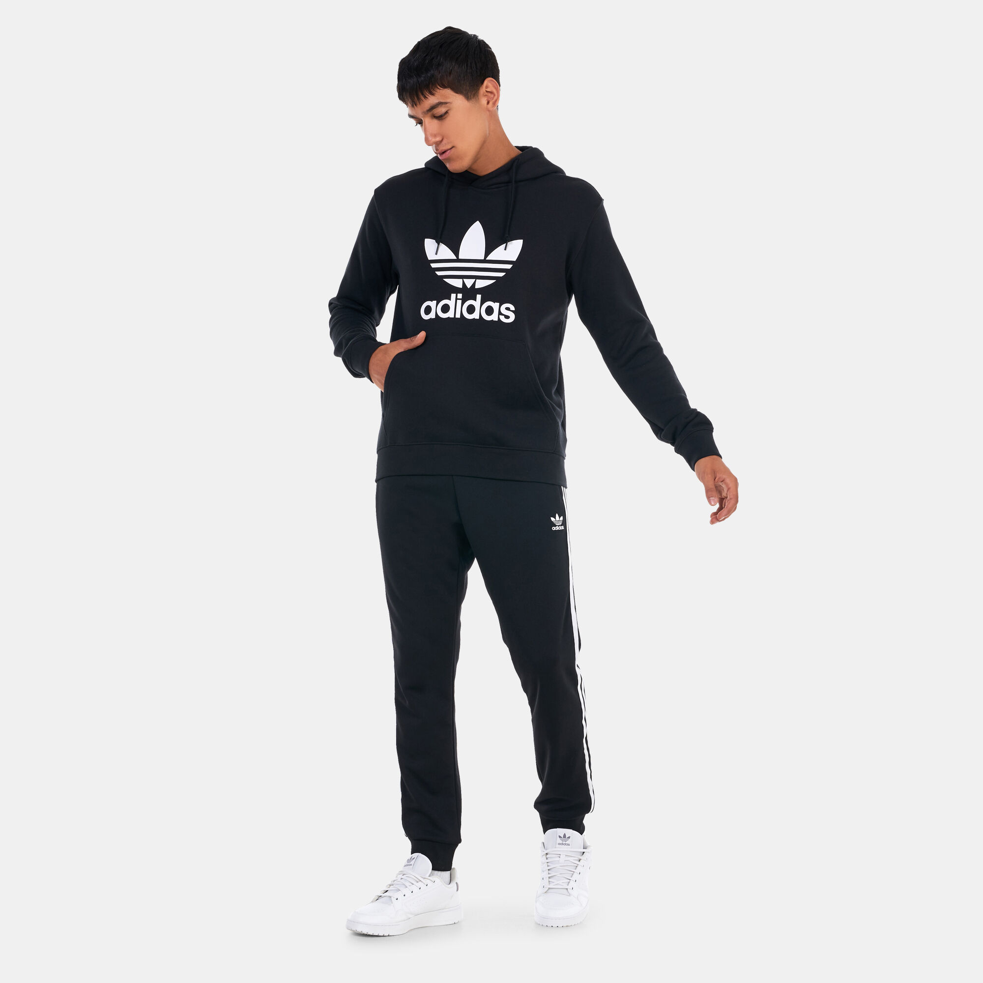 Buy adidas Originals Men s Adicolor Classics Trefoil Hoodie Black in Kuwait SSS