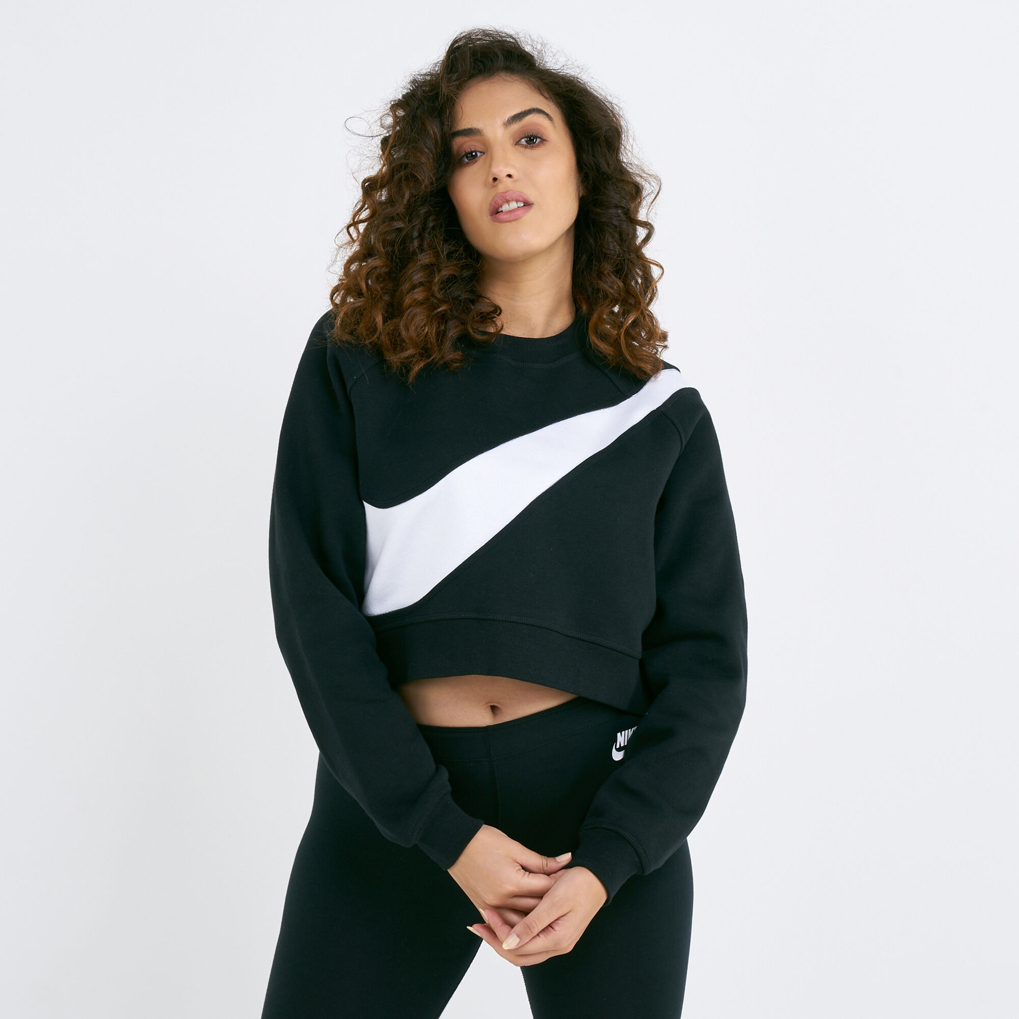 Nike swoosh crew sweatshirt ladies top