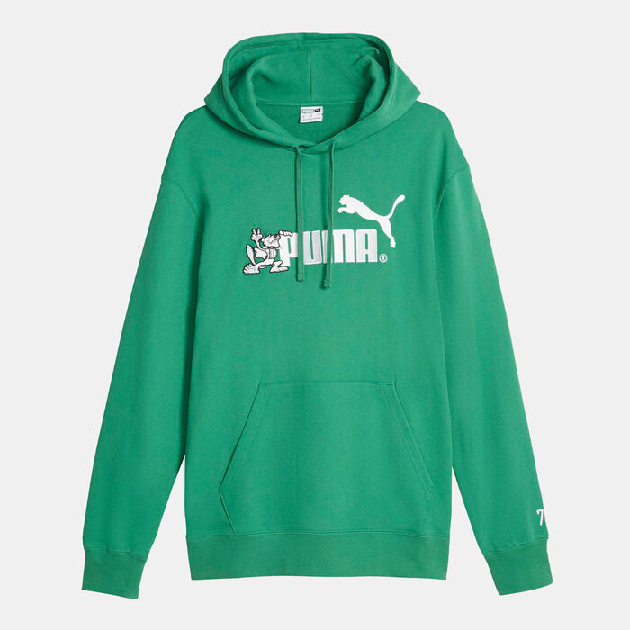 PUMA Men's Classics No.1 Logo Celebration Hoodie Green image number 0