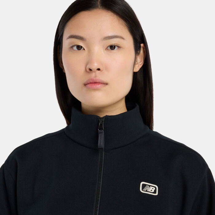 New Balance Women's Post Season Pique Track Jacket Black image number 3