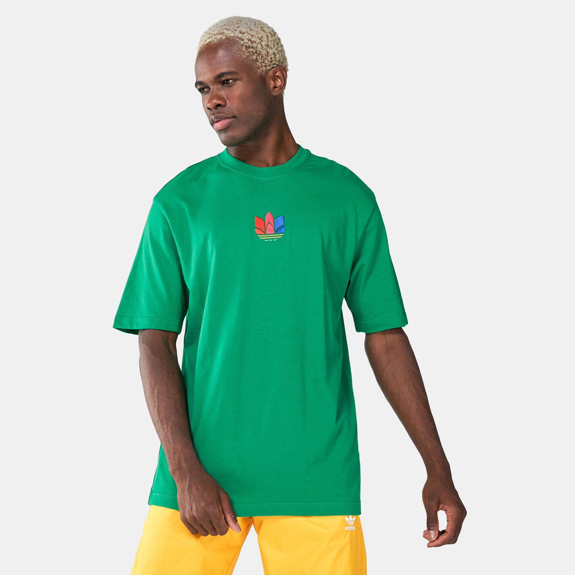 Men s 3D Trefoil Graphic T Shirt Green adidas in Kuwait SSS