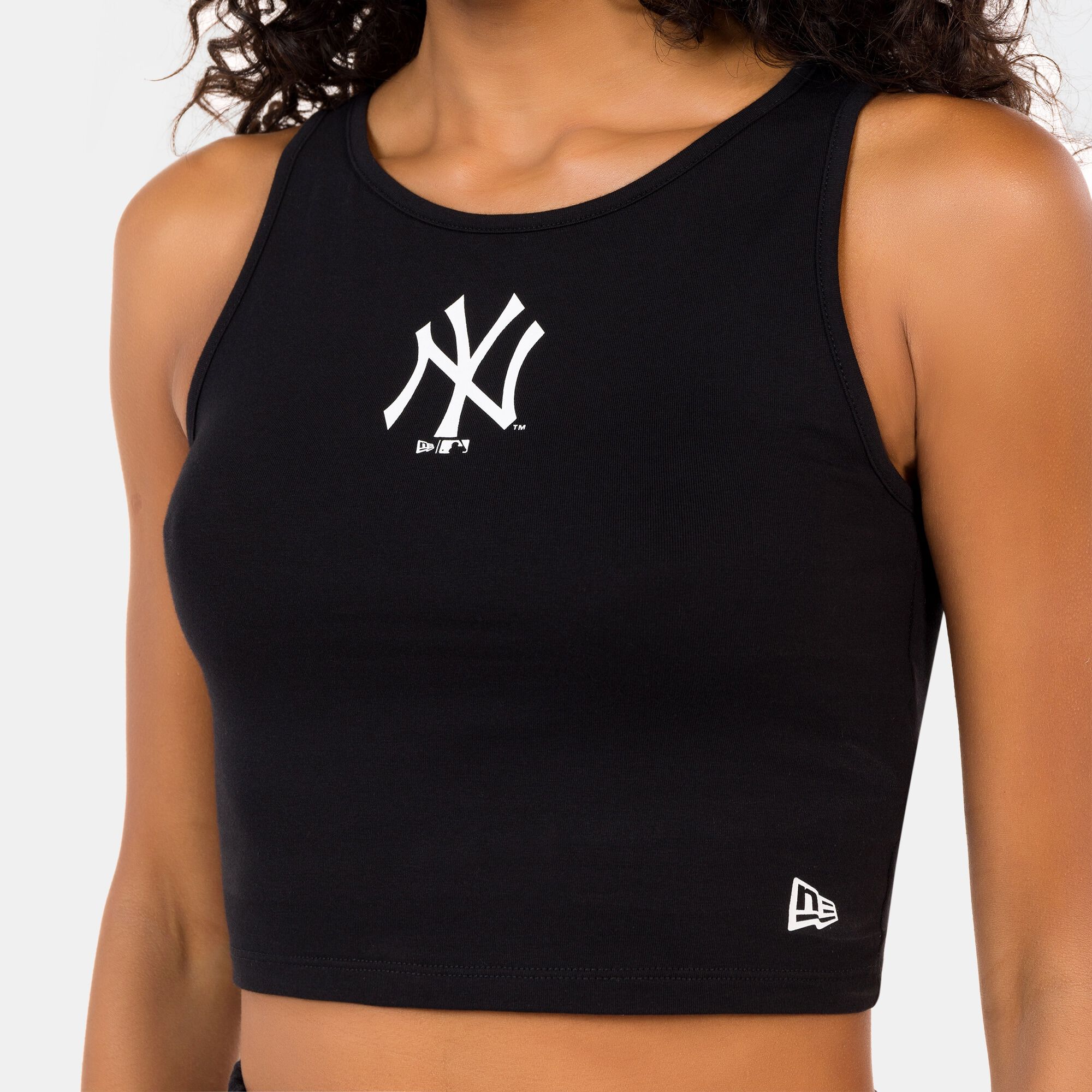 Women s MLB New York Yankees Crop Top Black New Era in Kuwait SSS