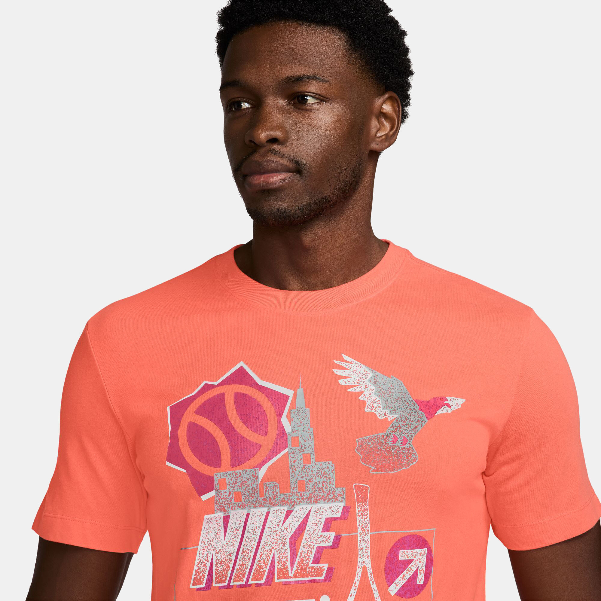 Men s Court Dri FIT Tennis T Shirt Peach Nike in Kuwait SSS