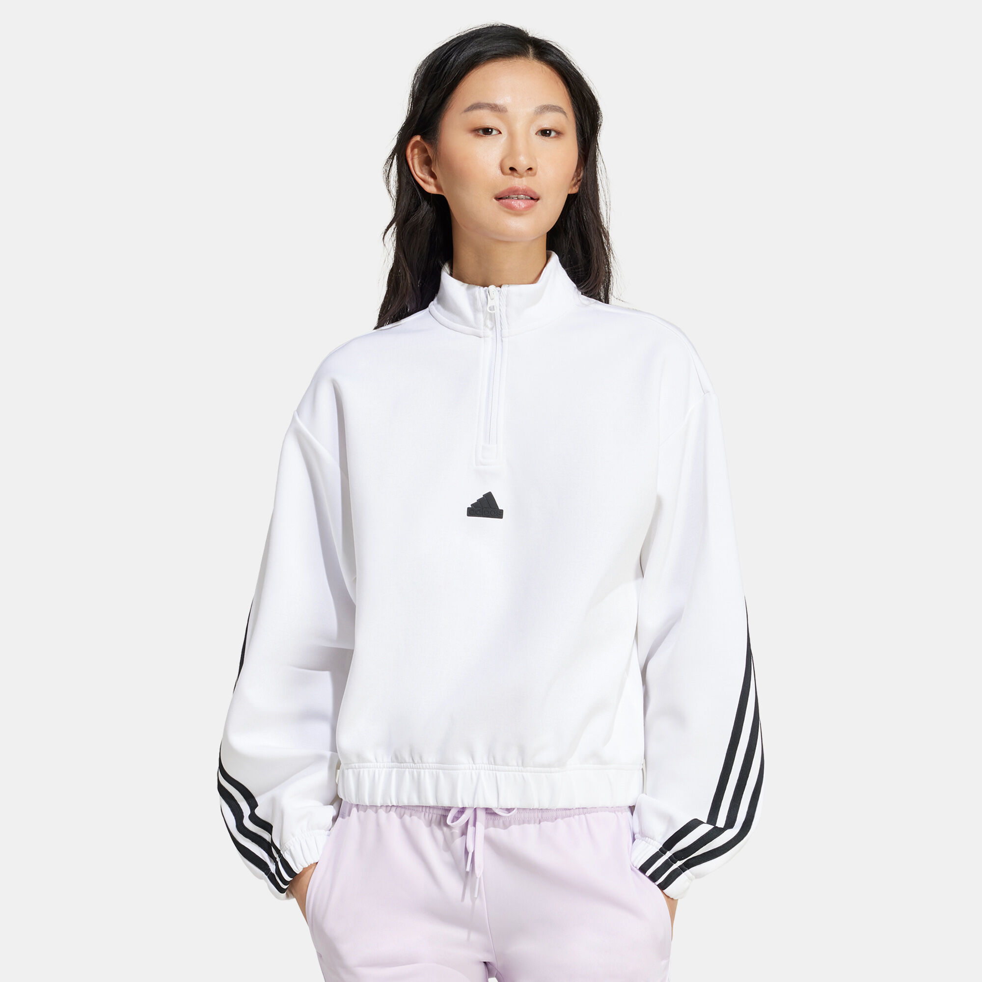 White adidas womens sweatshirt top