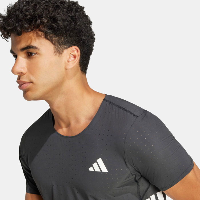 adidas Men's Adizero Running T-Shirt Black image number 3