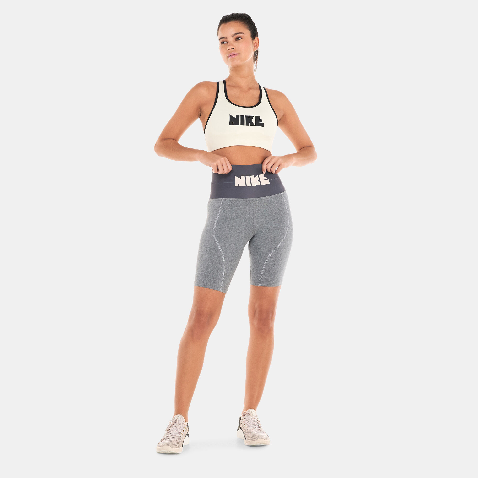 Women s Sportswear Circa 72 High Rise Bike Shorts Grey Nike in Kuwait SSS