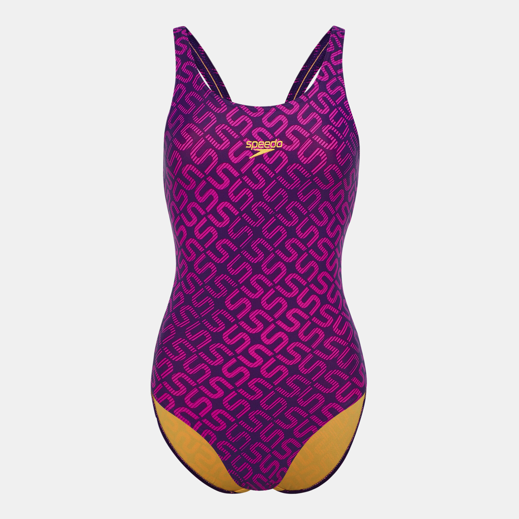 Buy Speedo Women s Monogram All Over Muscleback Swimsuit Purple in