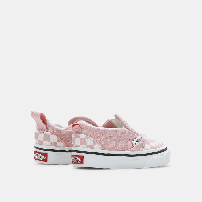 Vans Kids' Checkerboard Slip-On Velcro Unisex Shoe Pink image number 2