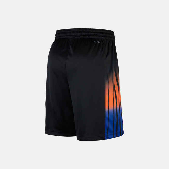 Nike Men's NBA New York Knicks Statement Edition Swingman Basketball Shorts Black image number 1