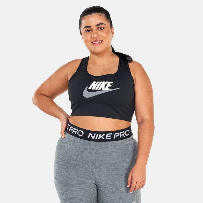 Buy Nike Women's Dri-FIT Swoosh Sports Bra (Plus Size) White in Kuwait -SSS