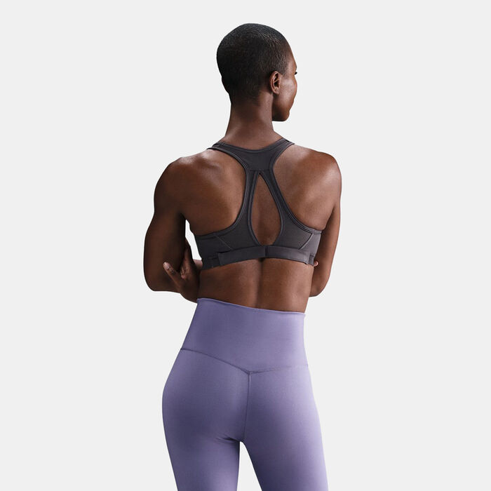 Nike Women's Swoosh High-Support Training Sports Bra Grey image number 1