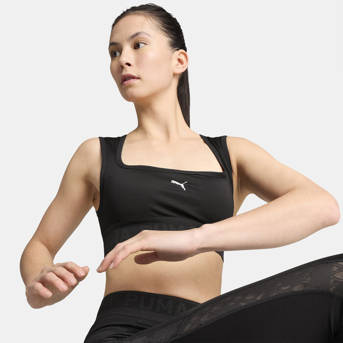 PUMA Women's MOVE Lace Low-Support Sports Bra Black image number 4