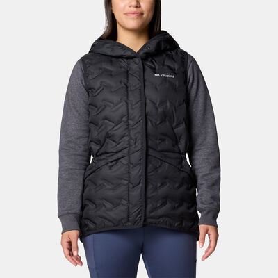 Columbia Women's Delta Ridge II Down Hooded Hiking Vest Black
