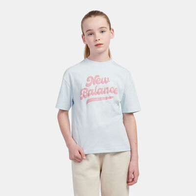 New Balance Kids' Script Graphic T-Shirt Blue