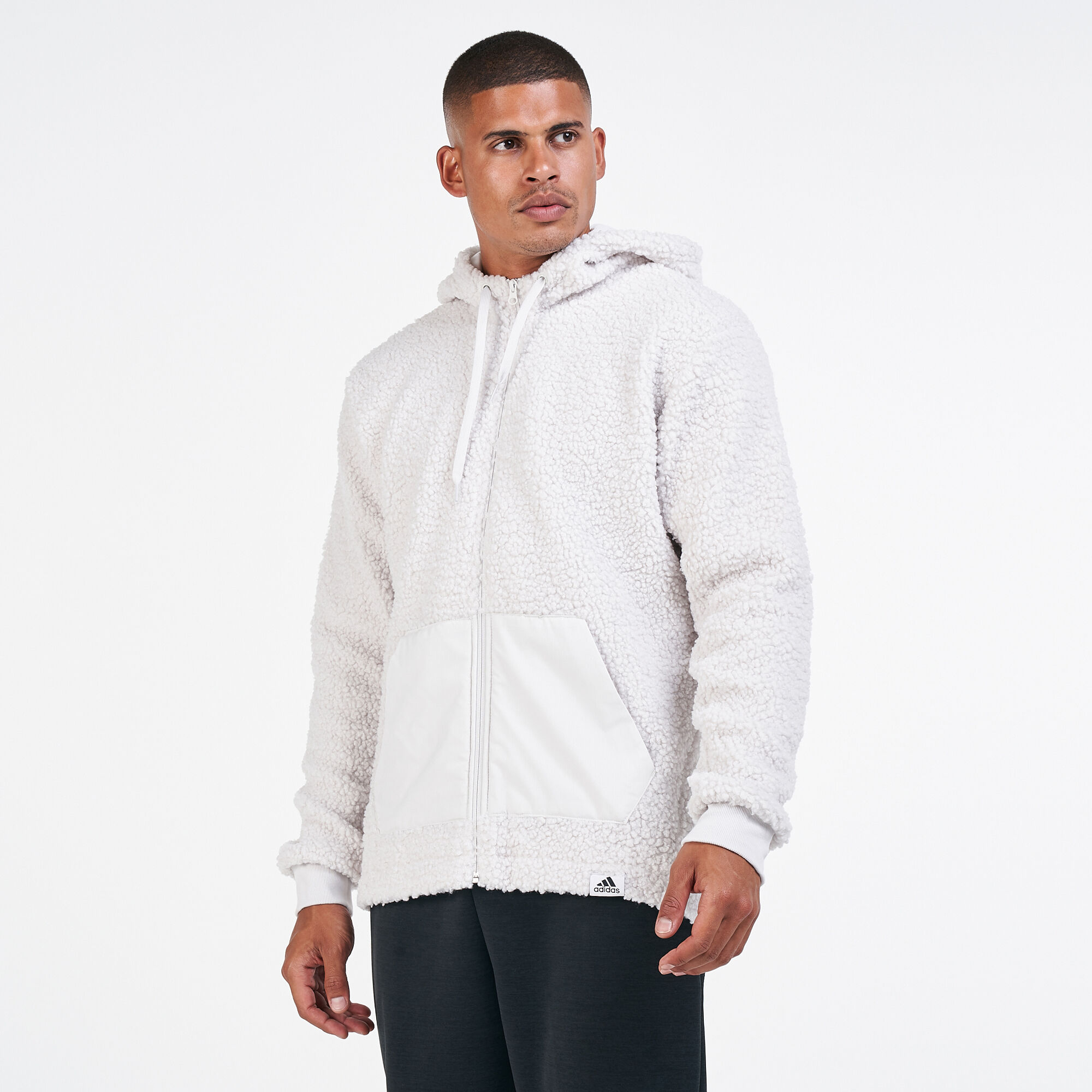Mens adidas shop sherpa hoodie