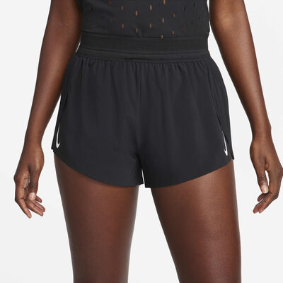 Nike Women's AeroSwift Dri-FIT ADV Mid-Rise Running Shorts Black