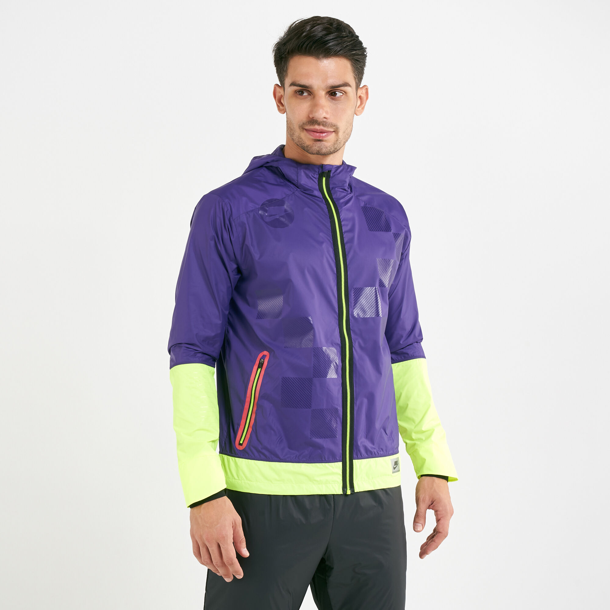 nike men's shield flash running jacket