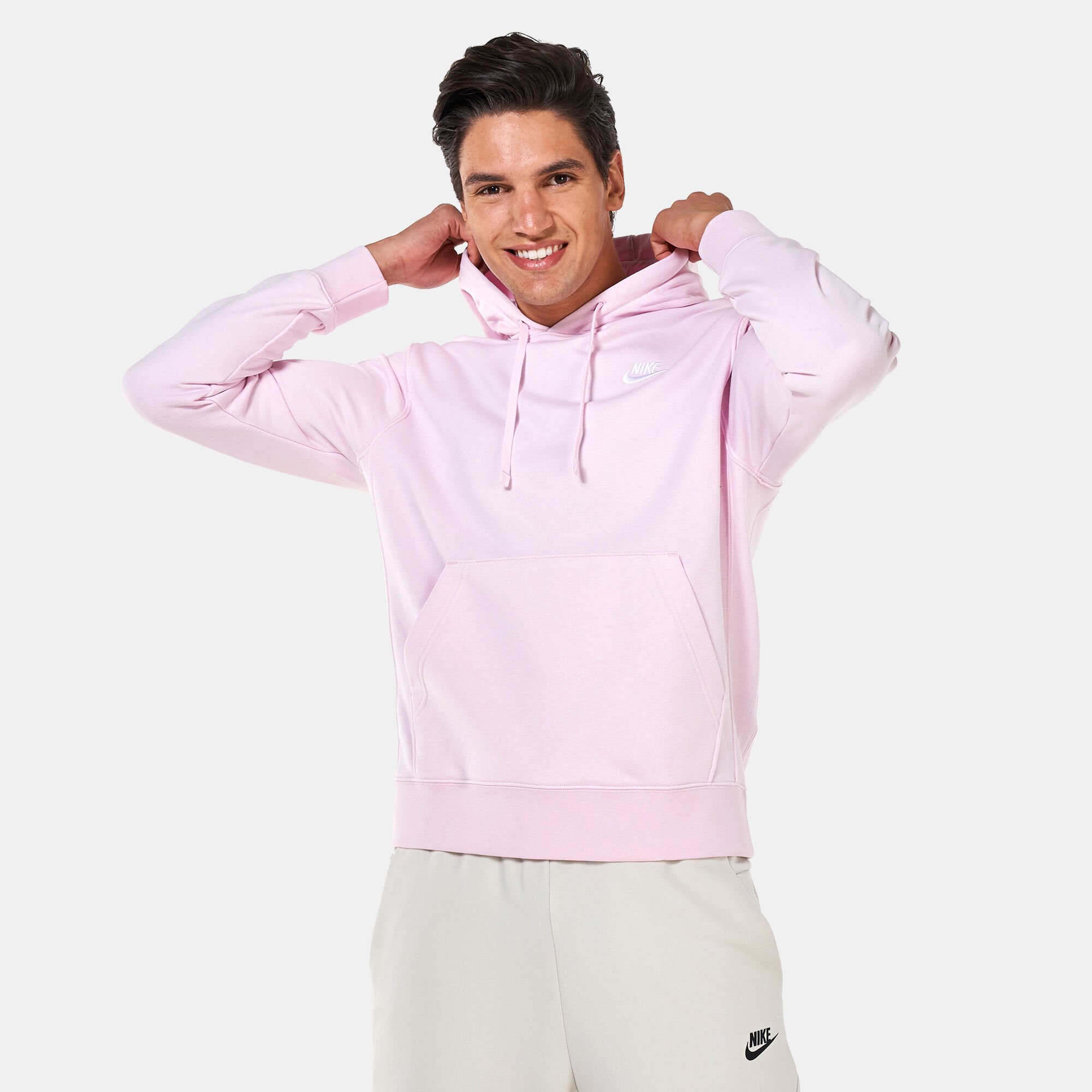 Nike hoodie mens pink clearance