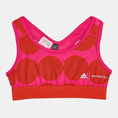 Adidas Marimekko Sports Bra Girls XS Believe This Primegreen Red
