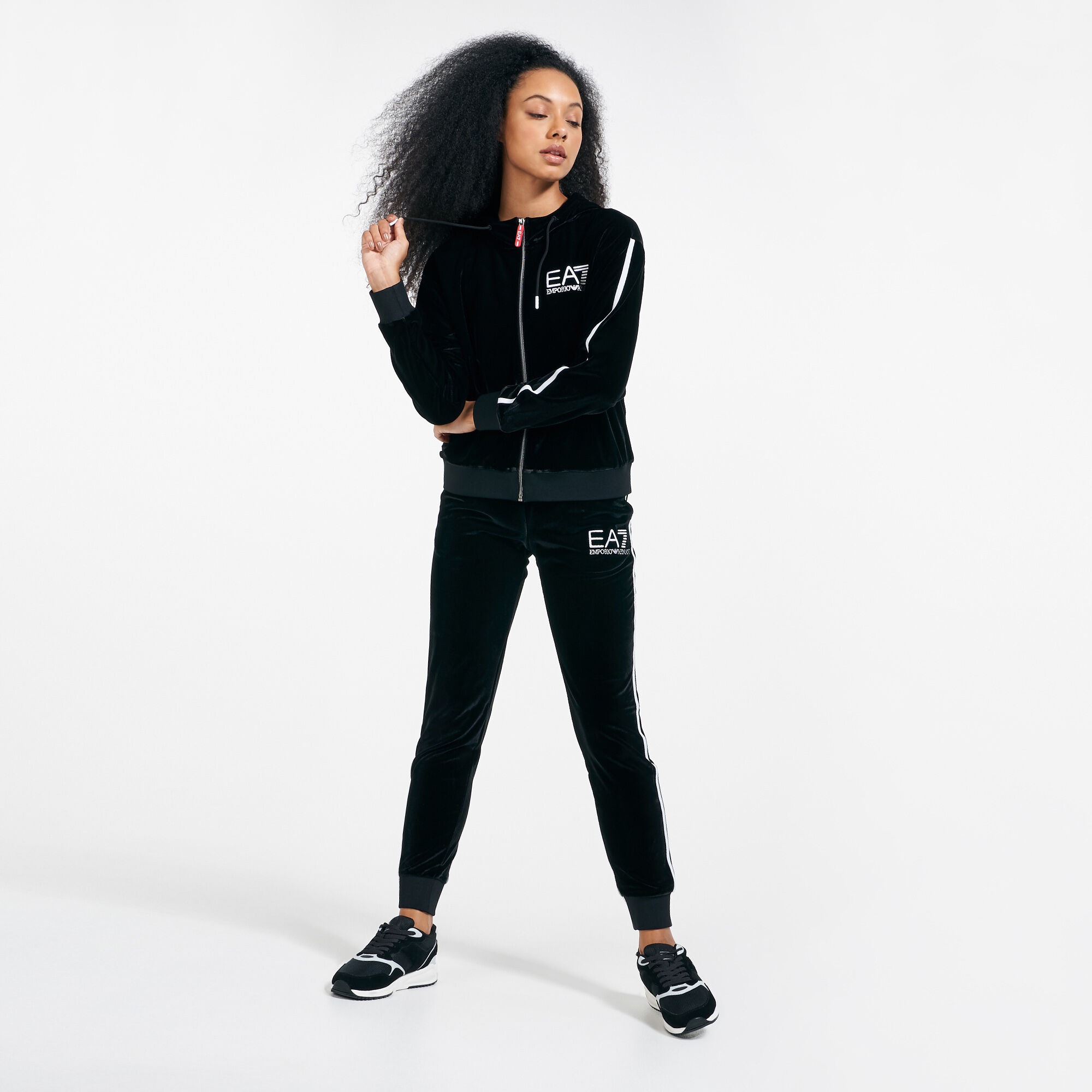 Armani velour tracksuit womens on sale