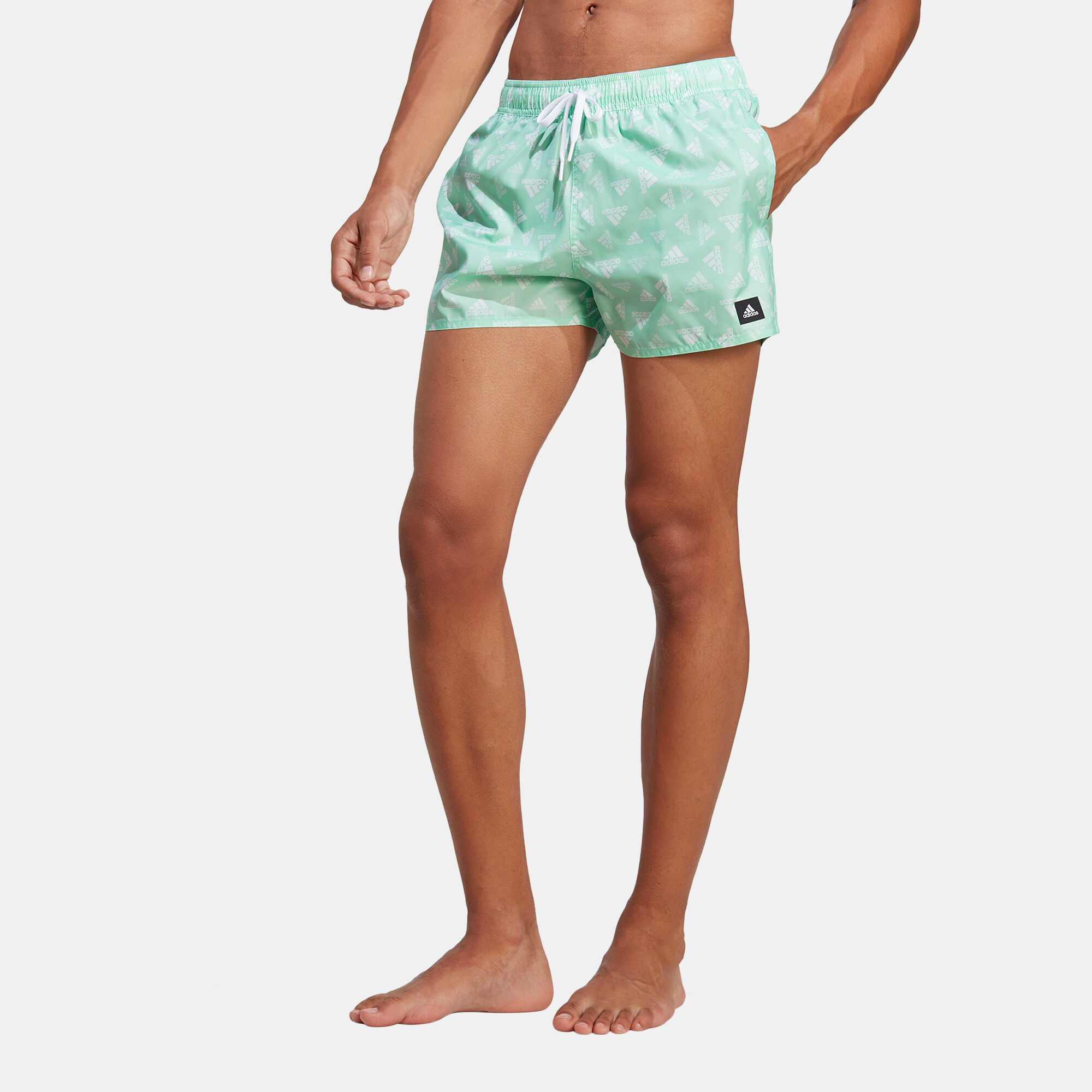 Men s Logo Print CLX Swim Shorts Green adidas in Kuwait SSS