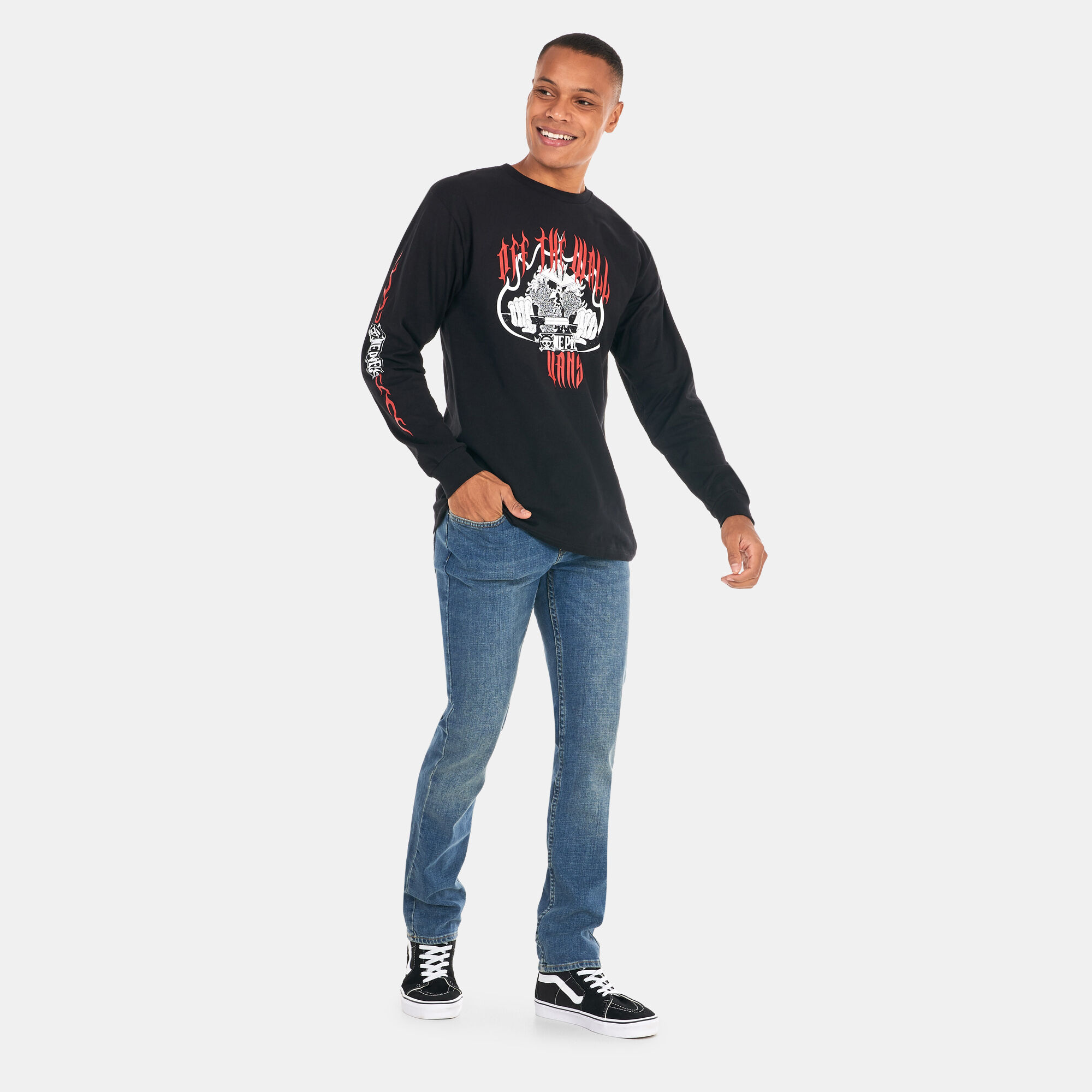 Buy Vans Men s x One Piece Long Sleeve T Shirt Black in Kuwait SSS
