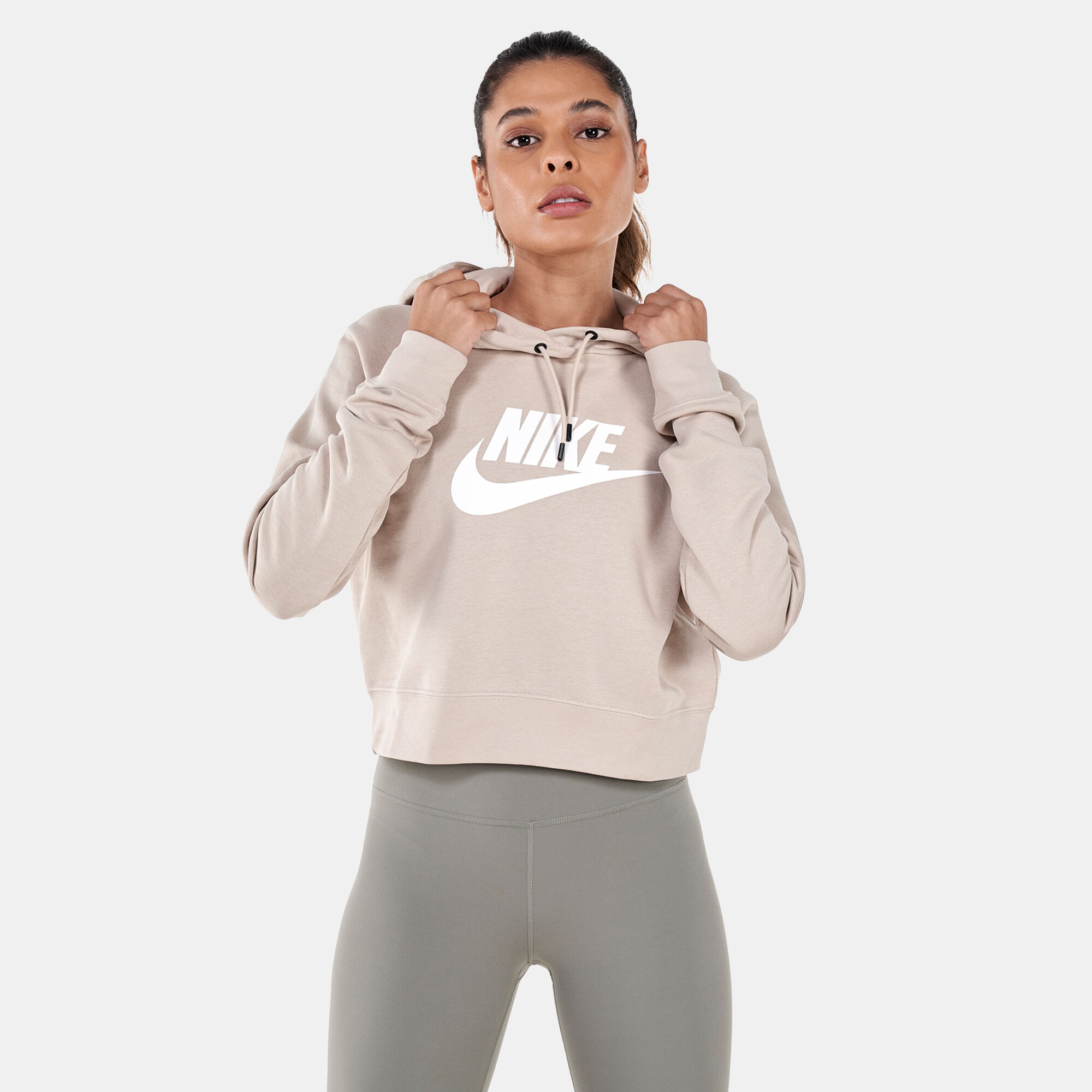 Nike women's sportswear essential cropped hoodie online