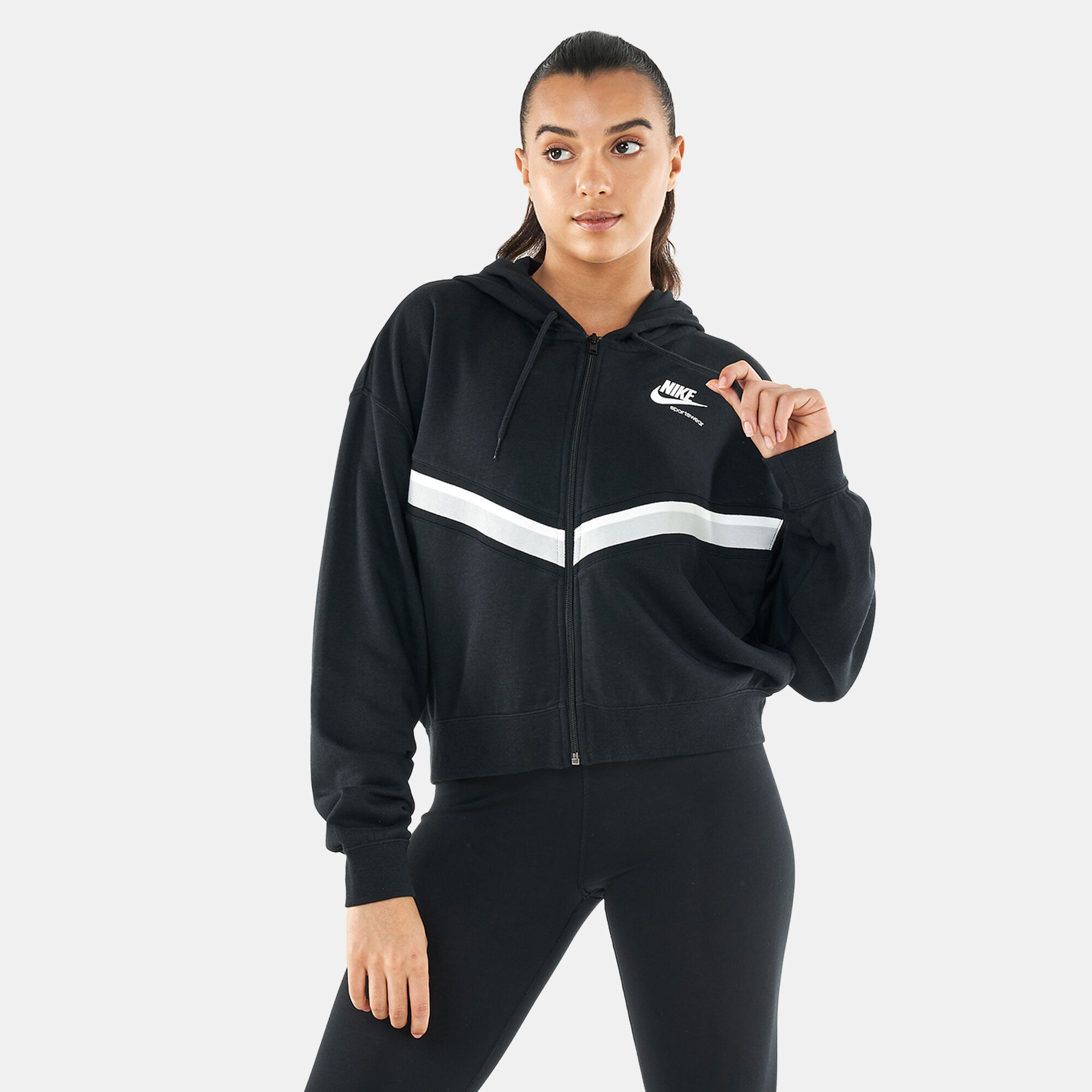 Women's nike sportswear top heritage fleece hoodie