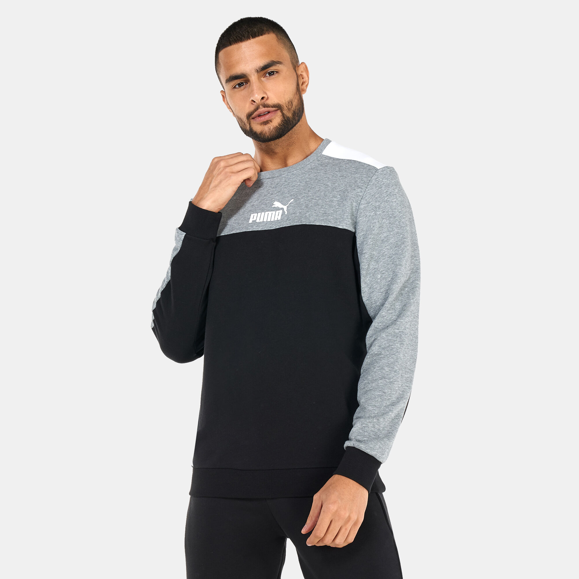 Puma men's crew neck sweatshirt clearance