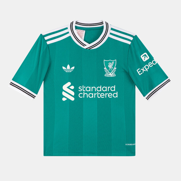 adidas Kids' Liverpool 25/26 Third Replica Football Jersey Green image number 0