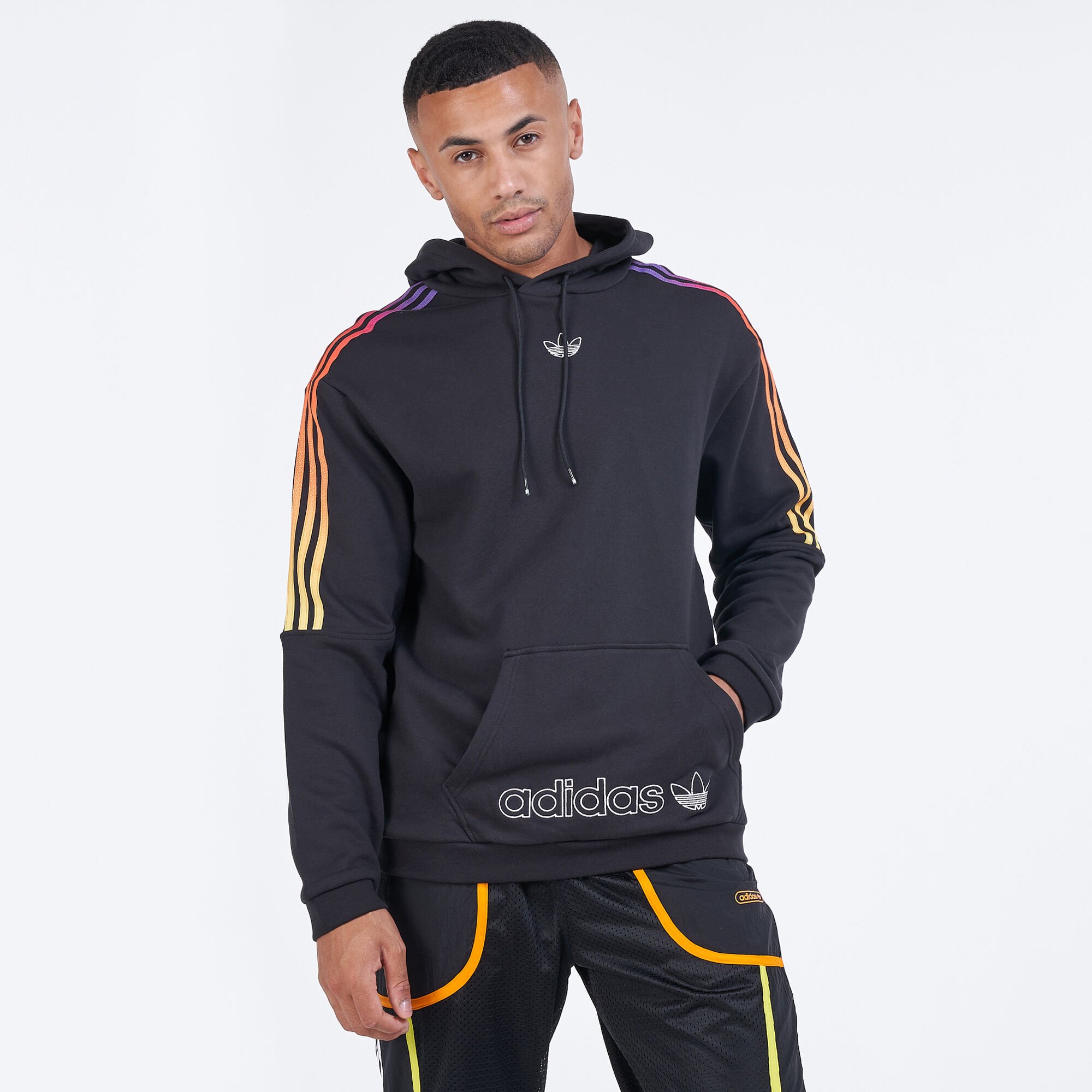 Buy adidas Originals Men s SPRT 3 Stripes Hoodie Black in Kuwait SSS