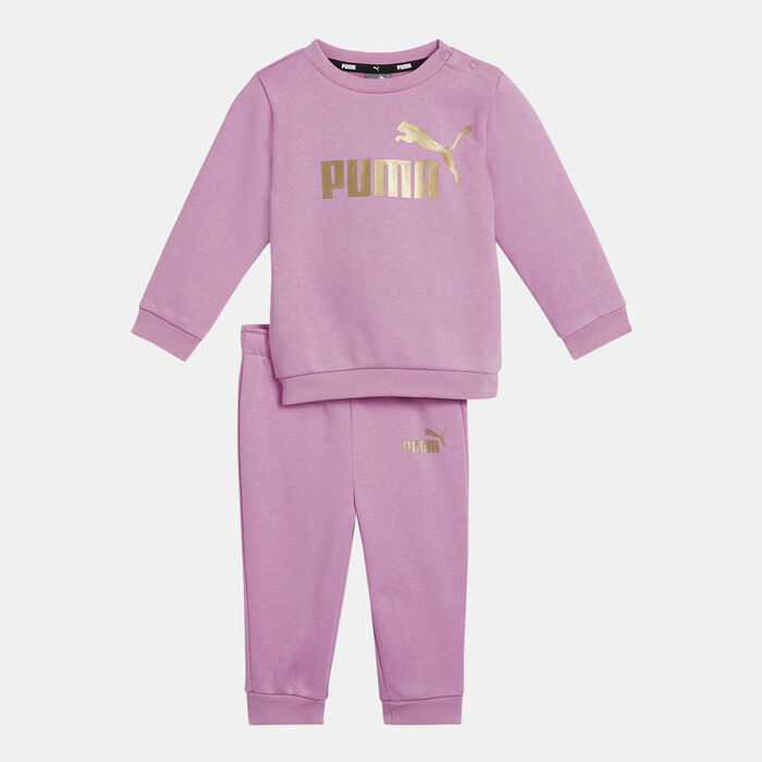 PUMA Kids' Minicats Essential+ Sweatshirt and Joggers Set Pink image number 0