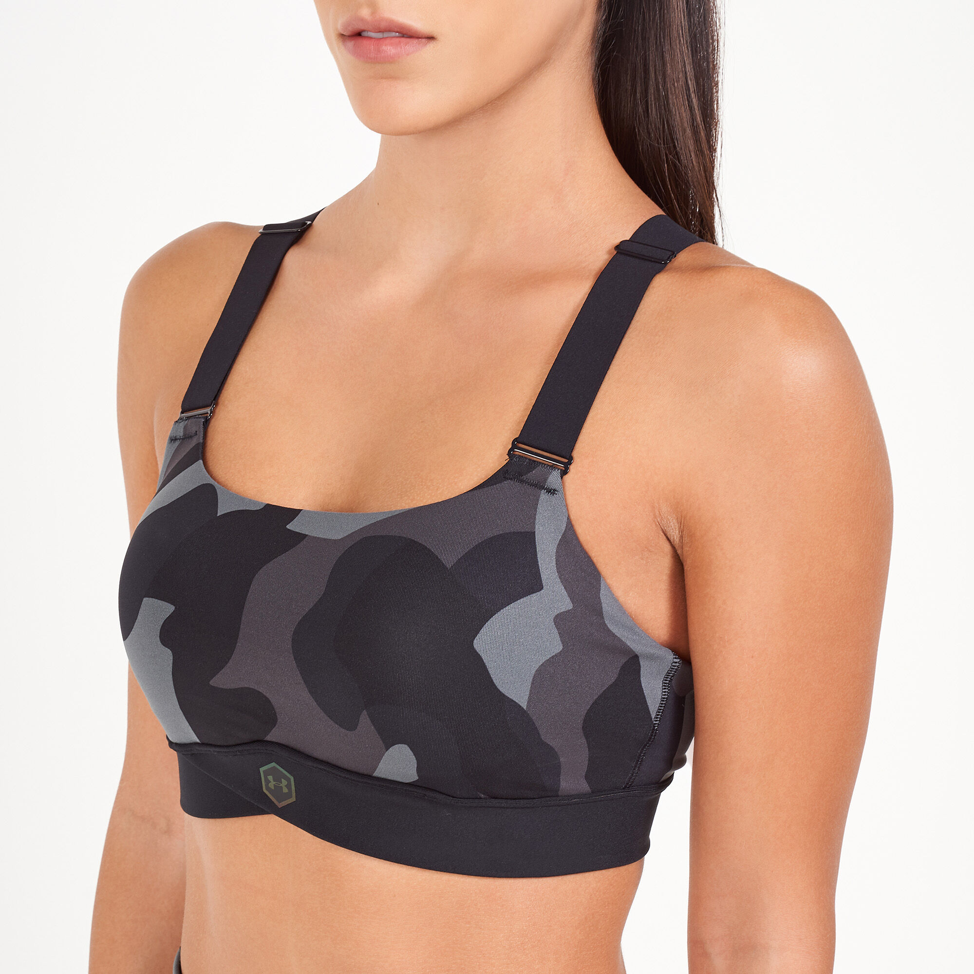 Buy Under Armour Women s UA RUSH Camo Sports Bra Black in Kuwait SSS