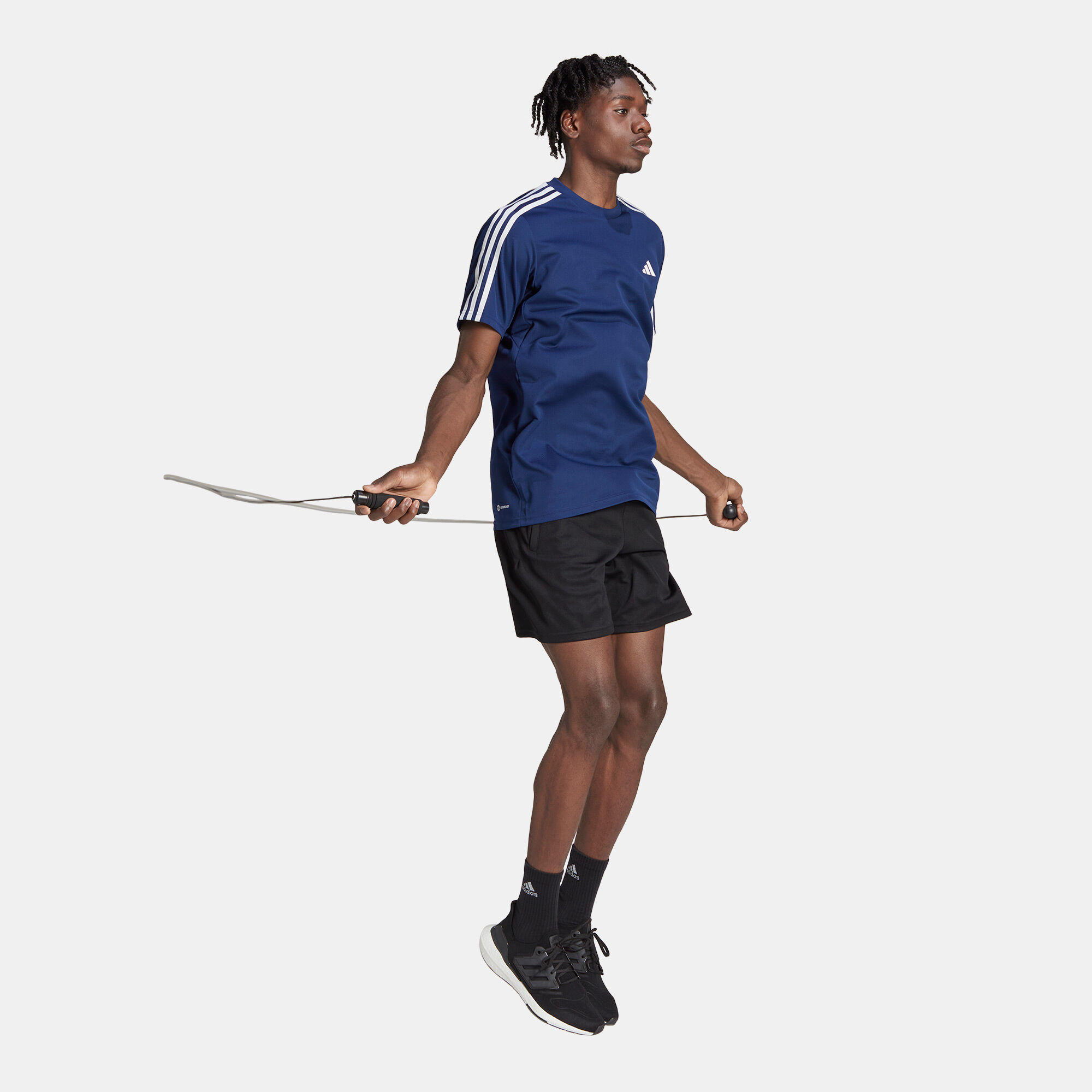 Adidas 3 stripe essentials t shirt mens shop