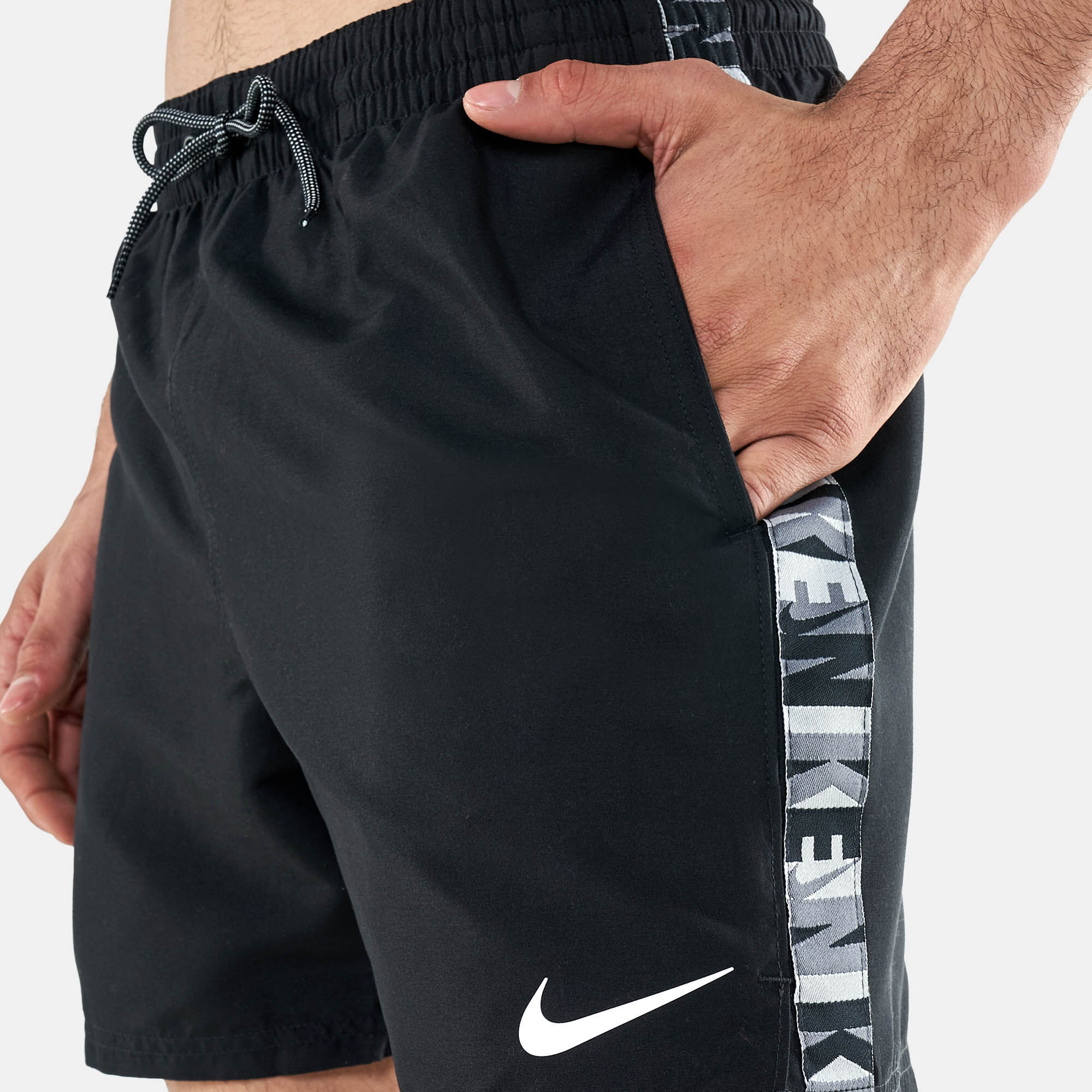 Men s Logo Tape 5 Inch Swimming Shorts