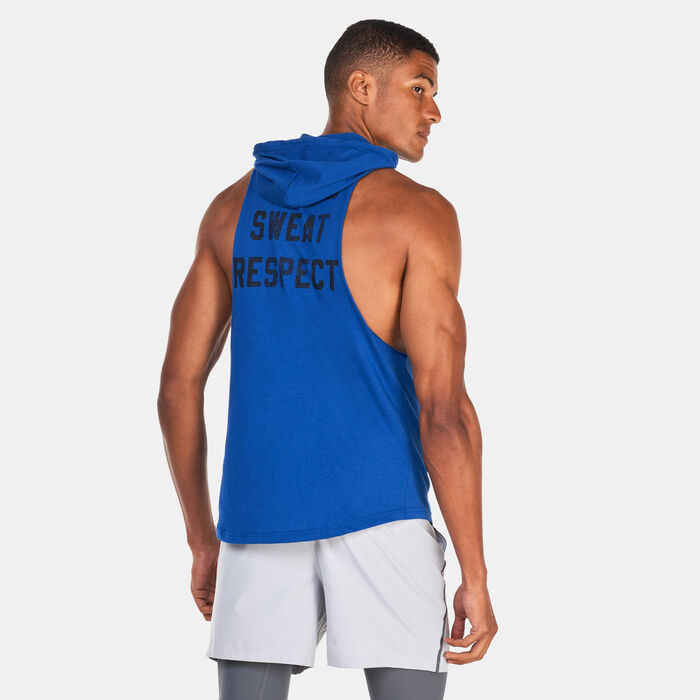Under Armour Men's Project Rock BSR Bull Sleeveless Hoodie Blue image number 1