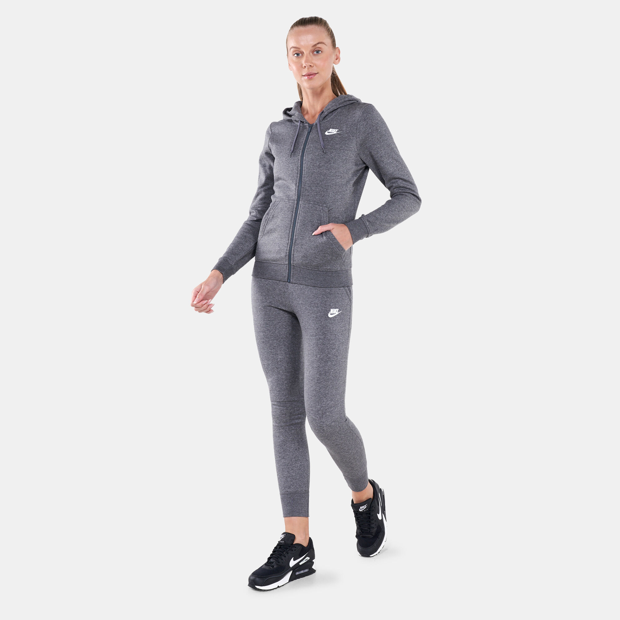 Womens grey cheap nike tracksuit