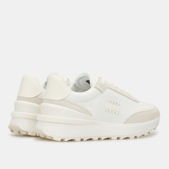 Tommy Hilfiger Women's Recycled Textile Cleat Runner Shoes Beige image number 2