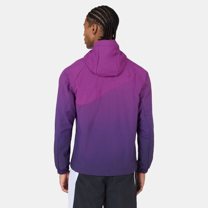 Nike Men's FC Barcelona Woven Football Full-Zip Hoodie Purple image number 1