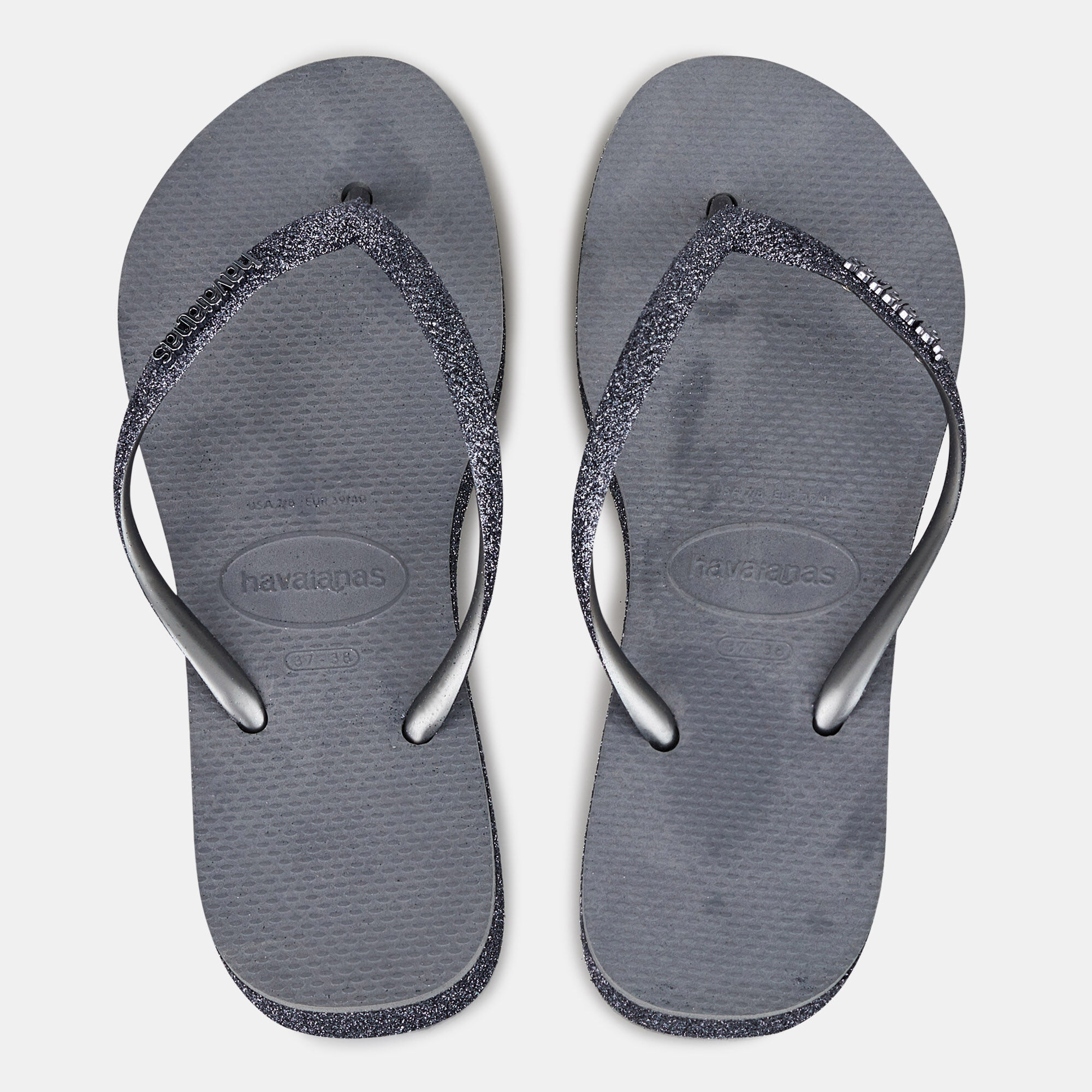 Women s Slim Flatform Sparkle Flip Flops Grey Havaianas in Kuwait SSS